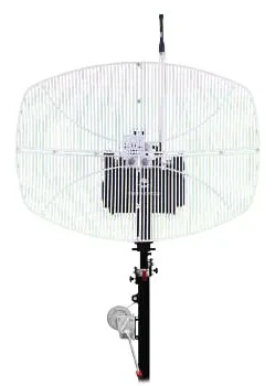 Grid tracking antenna on tripod