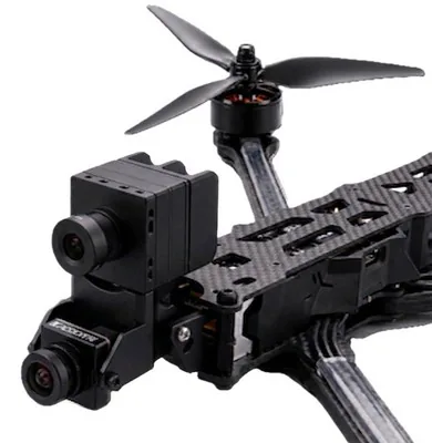 Laser spot detector integrated on an FPV frame