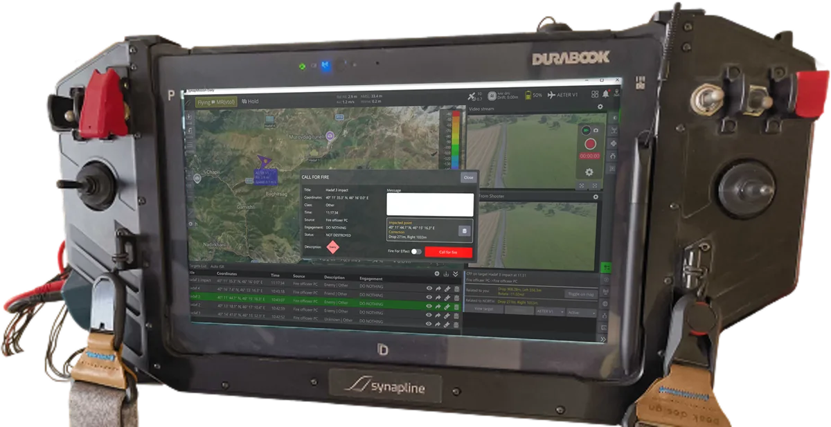 Rugged handheld ground control station with joysticks